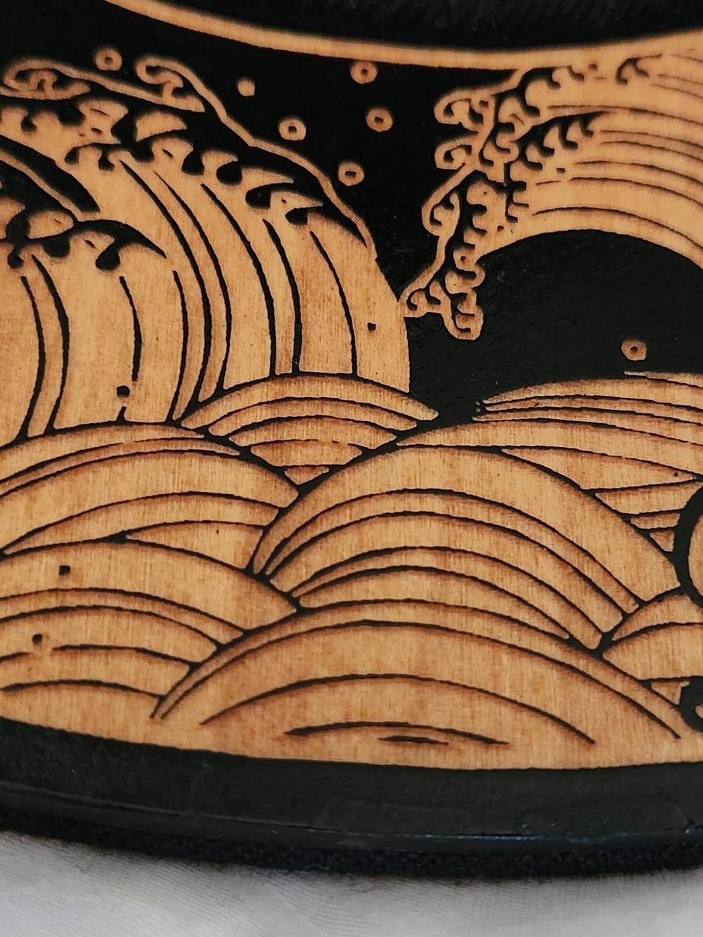 N8ive Approach *Hawaiian* Custom Laser Engraved Black Snapback Baseball Cap